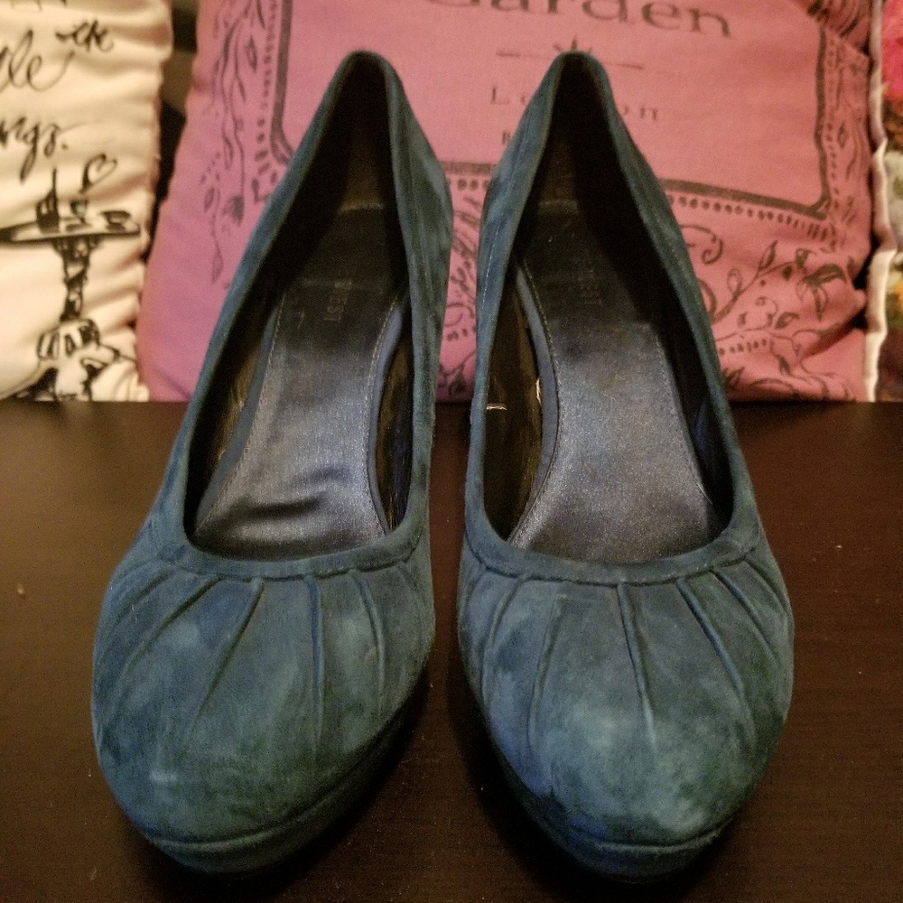 Nine West Teal Heels